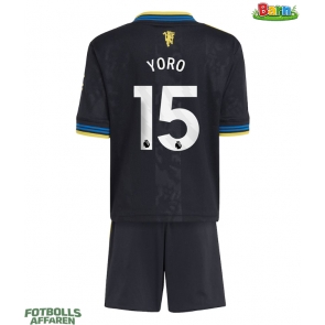 Manchester United Leny Yoro #15 Tredjeställ Barn 2025-26 Kortärmad (+ Korta byxor)